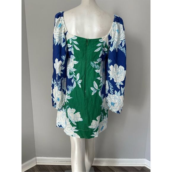 Farm Rio Soft Garden Puff-Sleeve Mini Dress Small $190 - Picture 5 of 7